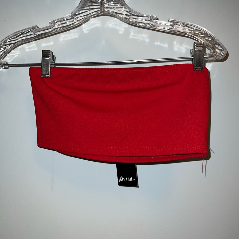 Two piece red skirt set